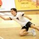 Griffins take a set off Dinos, playing hard for graduating
seniors, before falling 3-1
