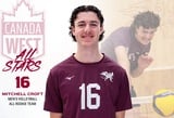With conference-leading, program-record breaking numbers,
Croft cracks Canada West All-Rookie team